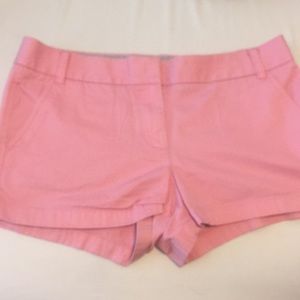 J. Crew pink chino shorts